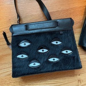 Min & Mon Vali Crossbody Small Black Leather Bag